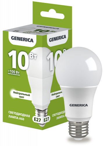 LED A60  10 230 4000 E27 GENERICA