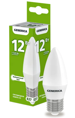 ����� LED C35 ����� 12�� 230� 4000� E27 GENERICA