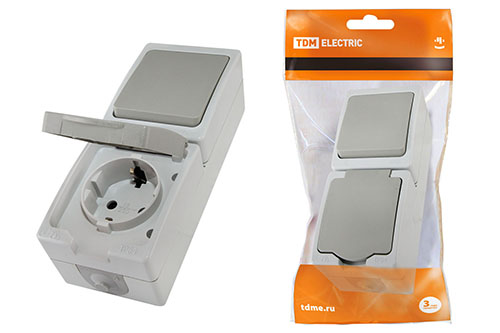 ���� ��������������� (������������) ����������� 1-��. + ������� 2�+� � �/� ���� IP54 "������" TDM