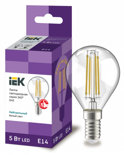  LED G45  . 5 230 4000 E14  360 IEK ()