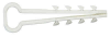 Дюбель хомут   8-5 мм нейлон белый для плоского кабеля  (100шт) Нижний новгород  (80уп/мешок)