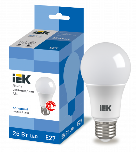 ����� LED A80 ��� 25�� 230� 6500� E27 IEK