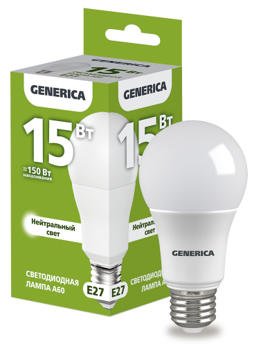  LED A60  15 230 4000 E27 GENERICA