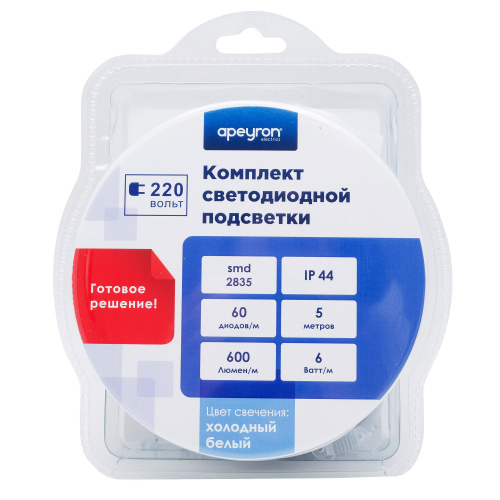�������� ������������ ���������, 220�, 6��/�, smd2835, 60�/�, IP44, 5�, 6000�